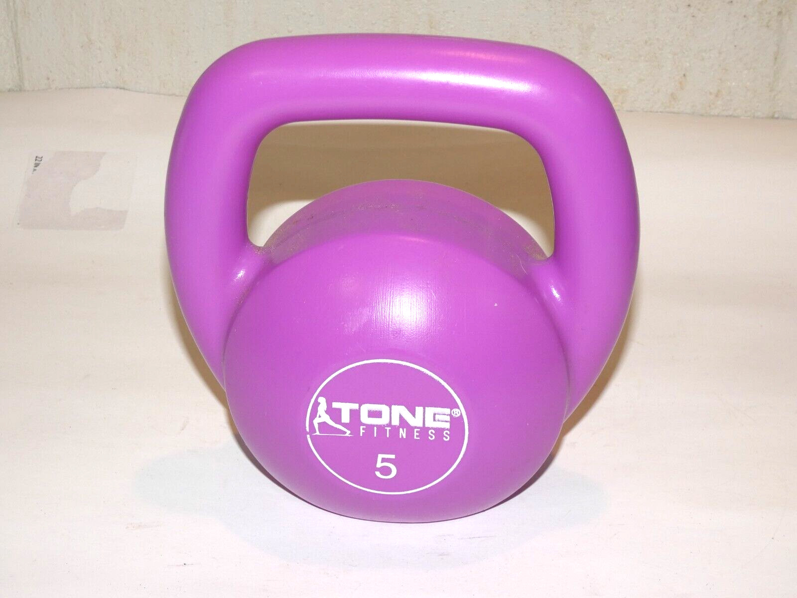 TONE FITNESS 5 Lb Kettlebell Pink Vinyl Coated Weight Training Perfect