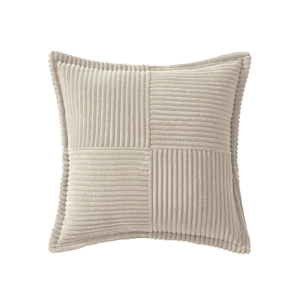 Corduroy Cushion Covers with Seams, Soft Couch Cushion Covers, Wide Side, Stre 3919