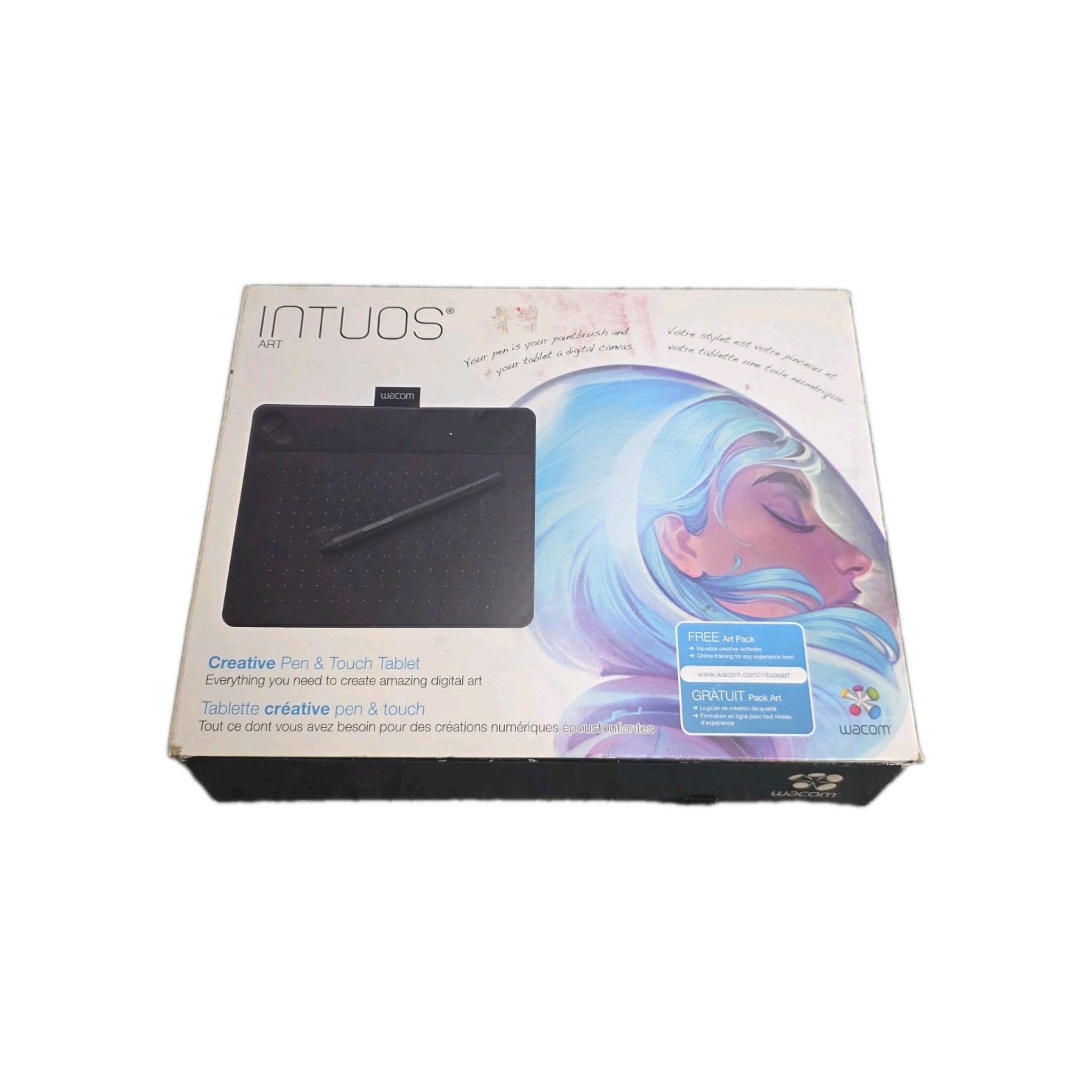 Wacom Black Small Intuos Art Pen and Touch Tablet CTH490AK