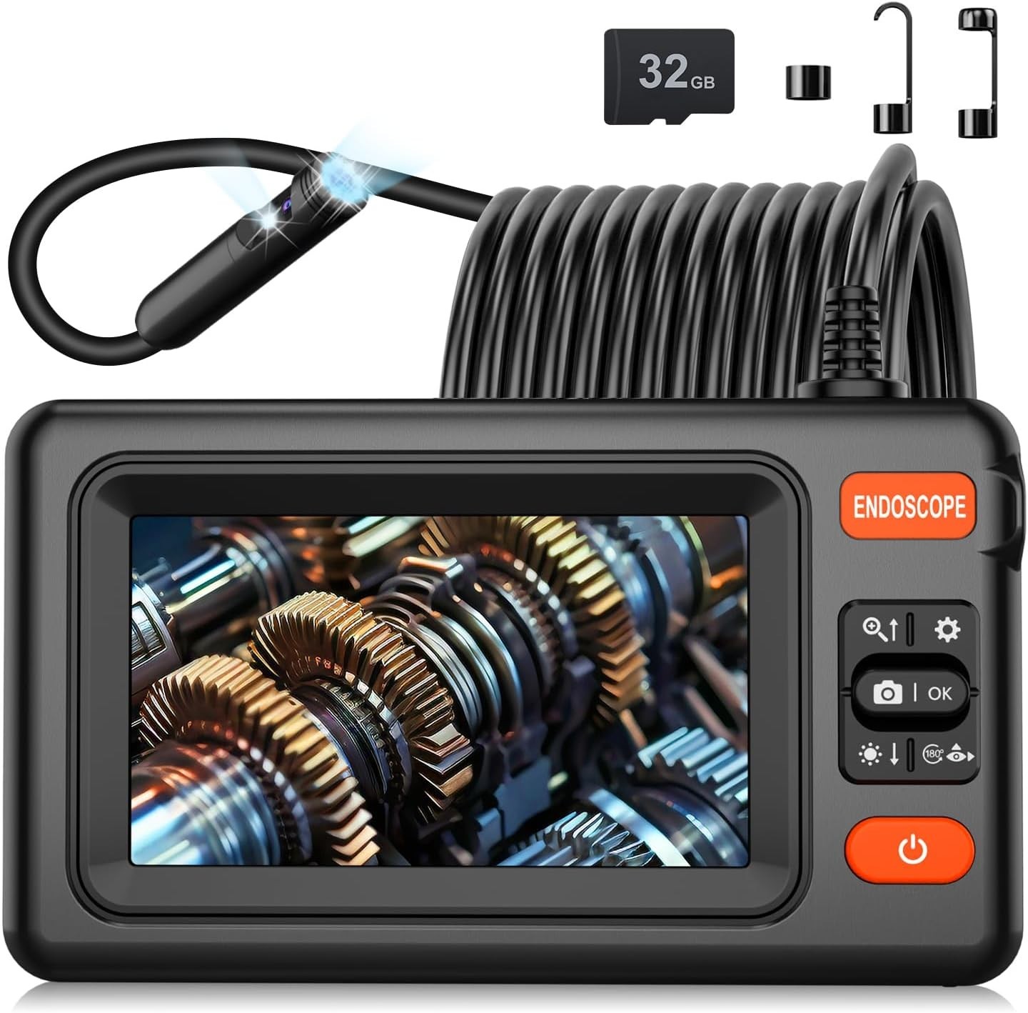 Multi-Functional Dual Lens Endoscope - 1920P HD, Waterproof & Ergonomic Design
