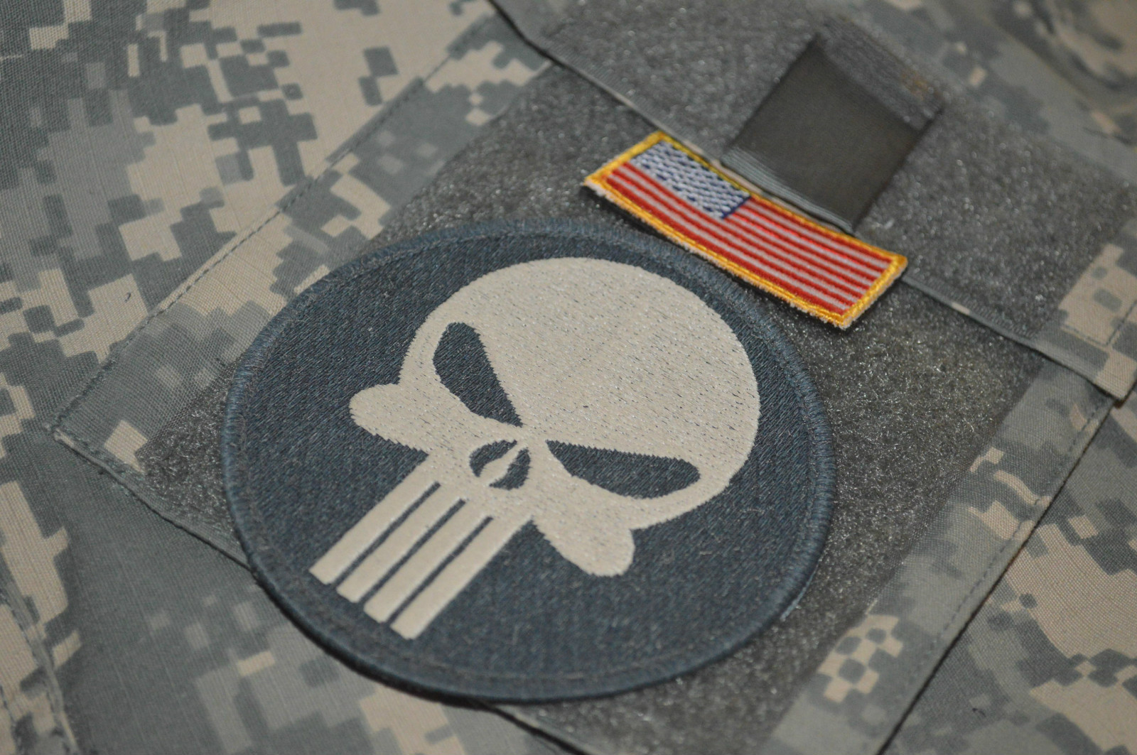 KILLER ELITE INFIDEL WARRIOR USMC FORCED GHOST RECON velkrö SKULL + US Flag DD