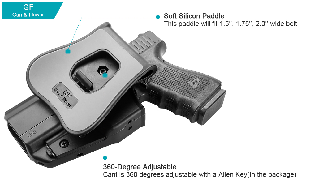 LH Universal OWB index release Holster - Fits 50+ Models - Left Hand