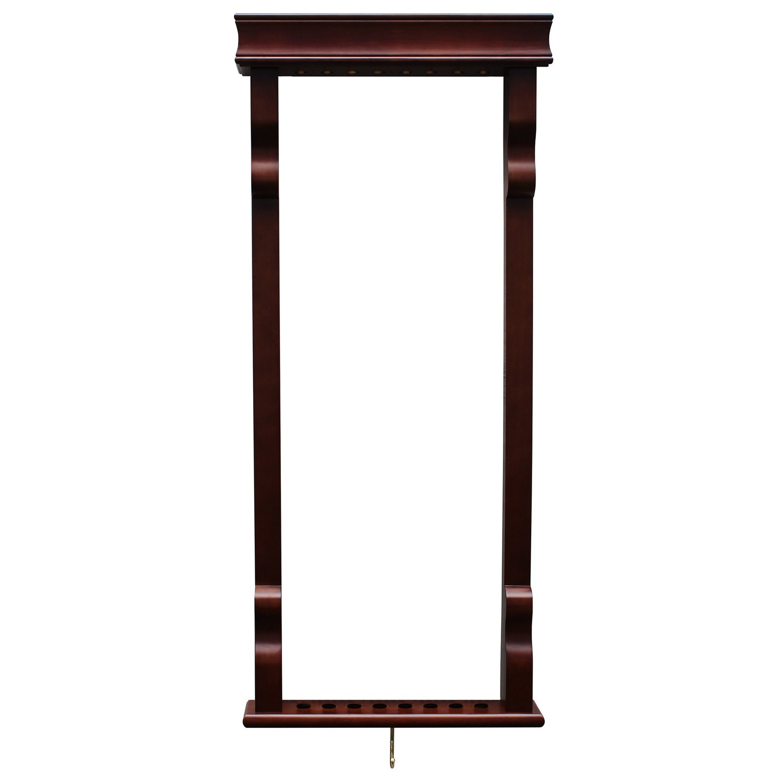 Hathaway Vintage Billiard Wall Cue Rack – 25.5-in W x 4.5-in D x Mahogany