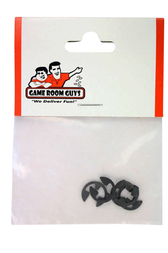E-Ring Arcade And Pinball Machine E-Clip - 1/4" - Set of 5