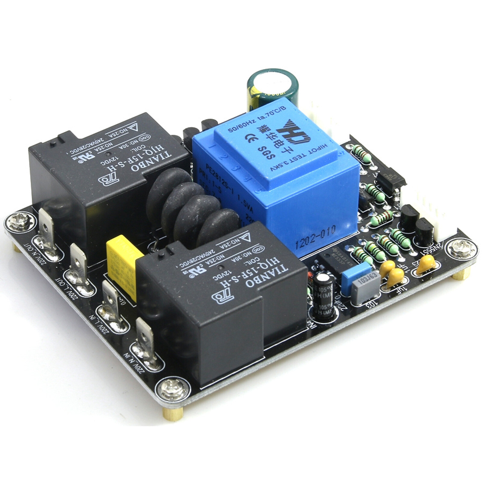 30A Class A Power Amplifier Power Delay Soft Start Temperature Protection Board
