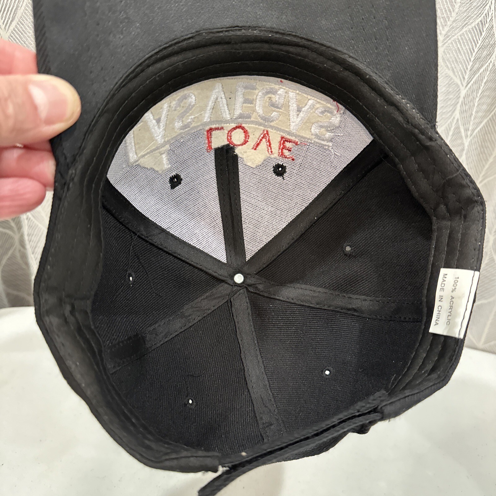 I Love Vegas Black Hook and Loop Strap Hat