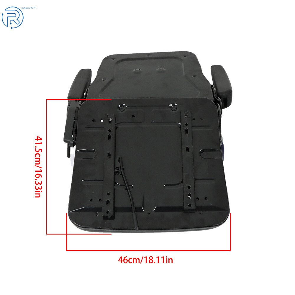 Tractor Seat Adjustable Back & Seatbelt, Armrest and Slide Universal Forklift