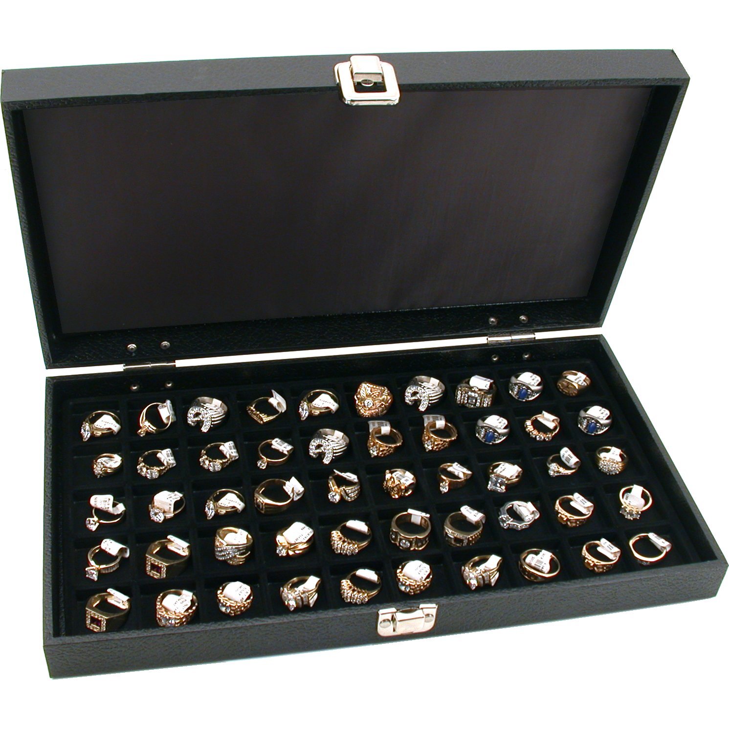 Travel Case & 50 Slot Insert Black 14 1/8" 2Pcs
