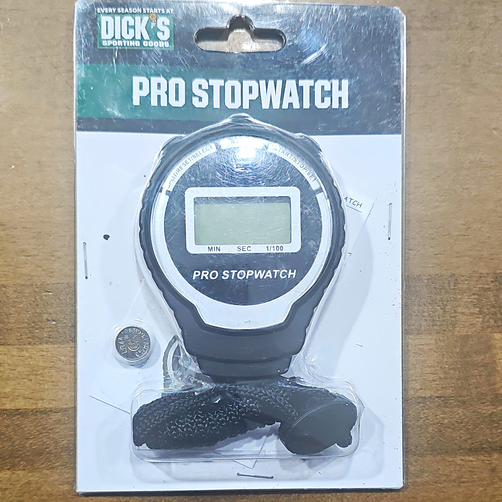 Dick's Sporting Goods Pro Stopwatch 1/100 Sec Water-Resistant TSA00010