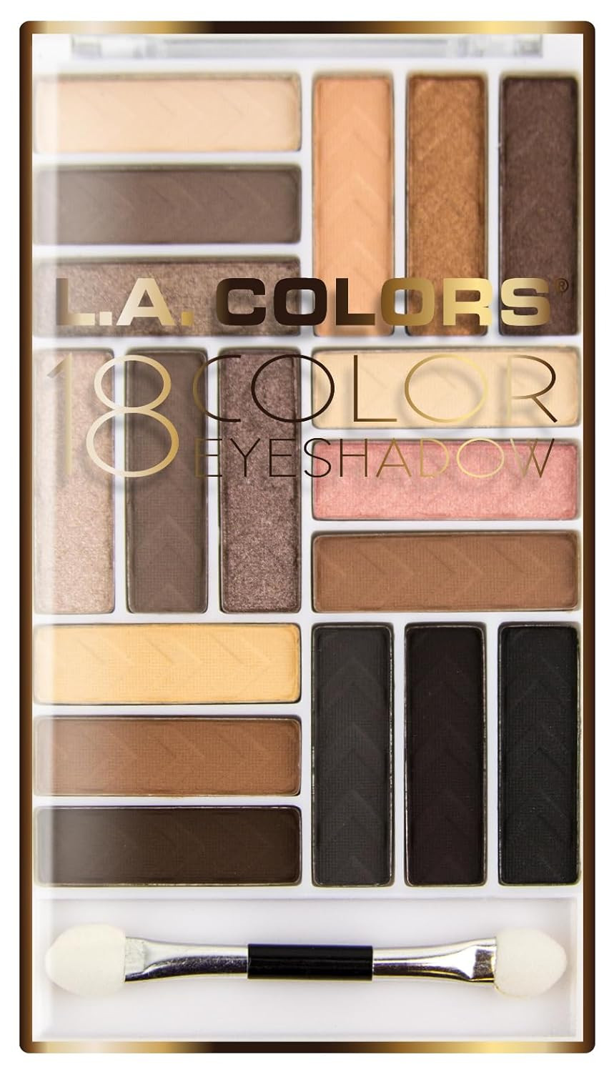 18 Color Eyeshadow Palette 1 Count (Pack of 1) Downtown Brown