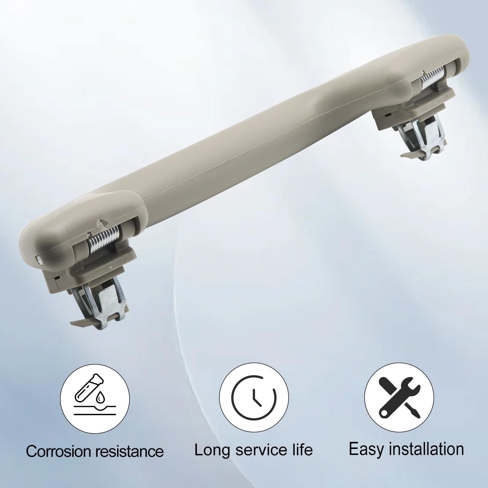 Shtuomoland Front Inner Roof Pull Handle Grab Auto Right, Beige Grey
