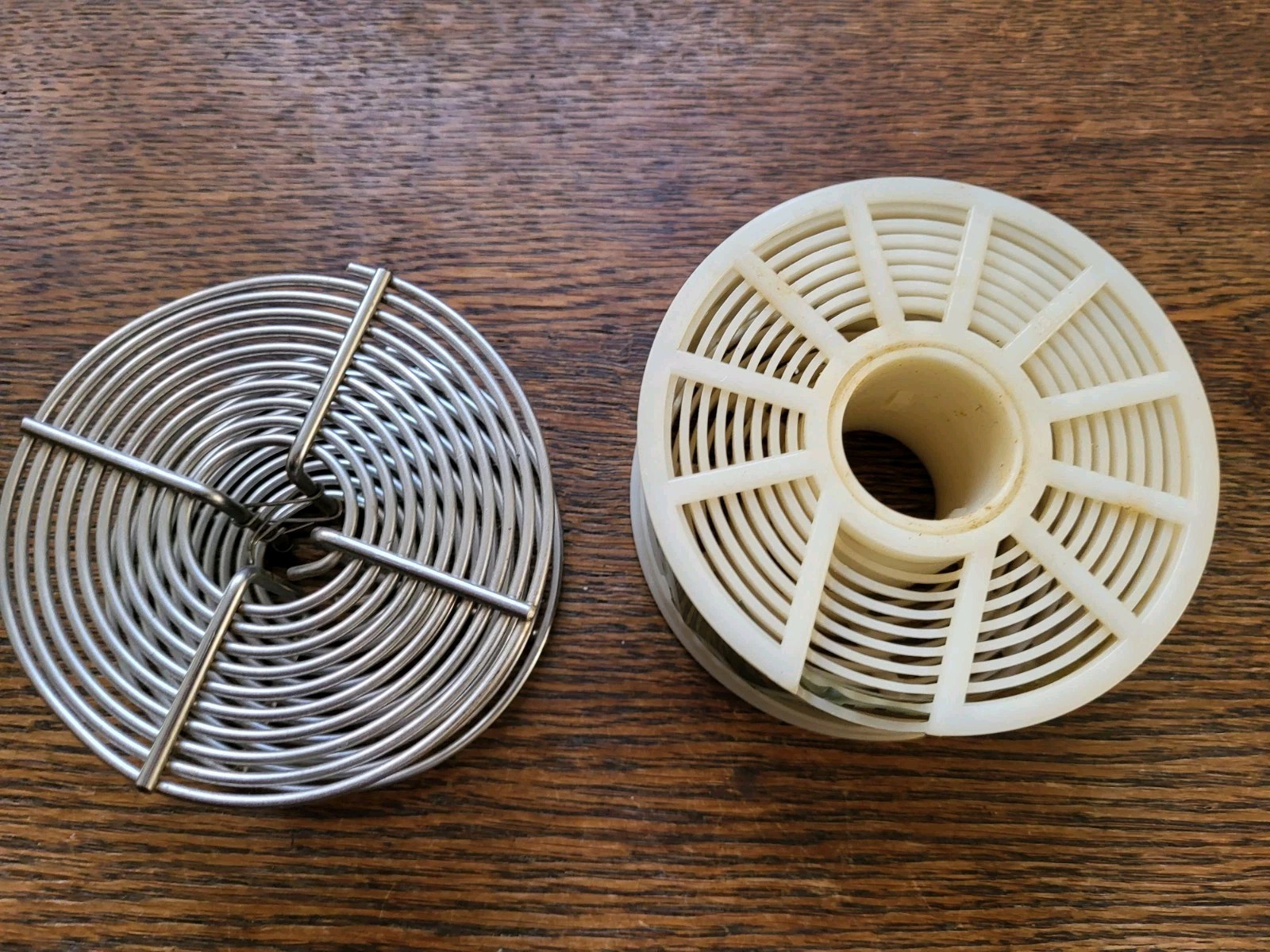 2 X 35mm Darkroom Film Developing Reels (1) Steel And (1) Plastic