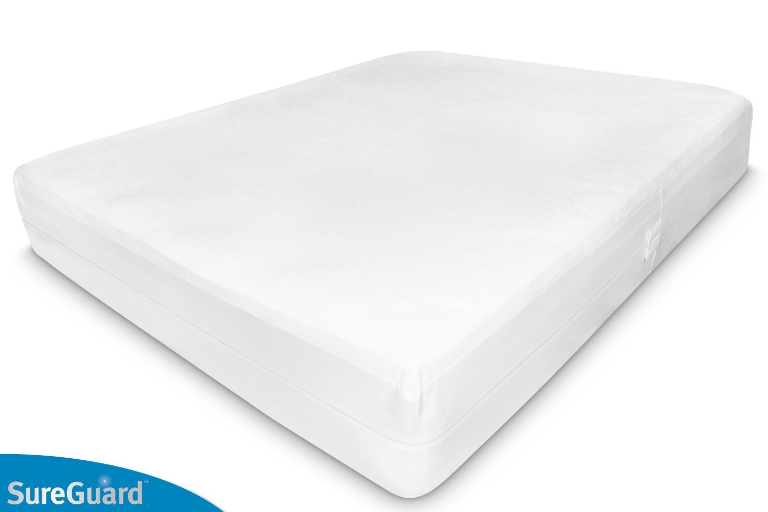 Queen (13-16 in. Deep) SureGuard Mattress Deep), White