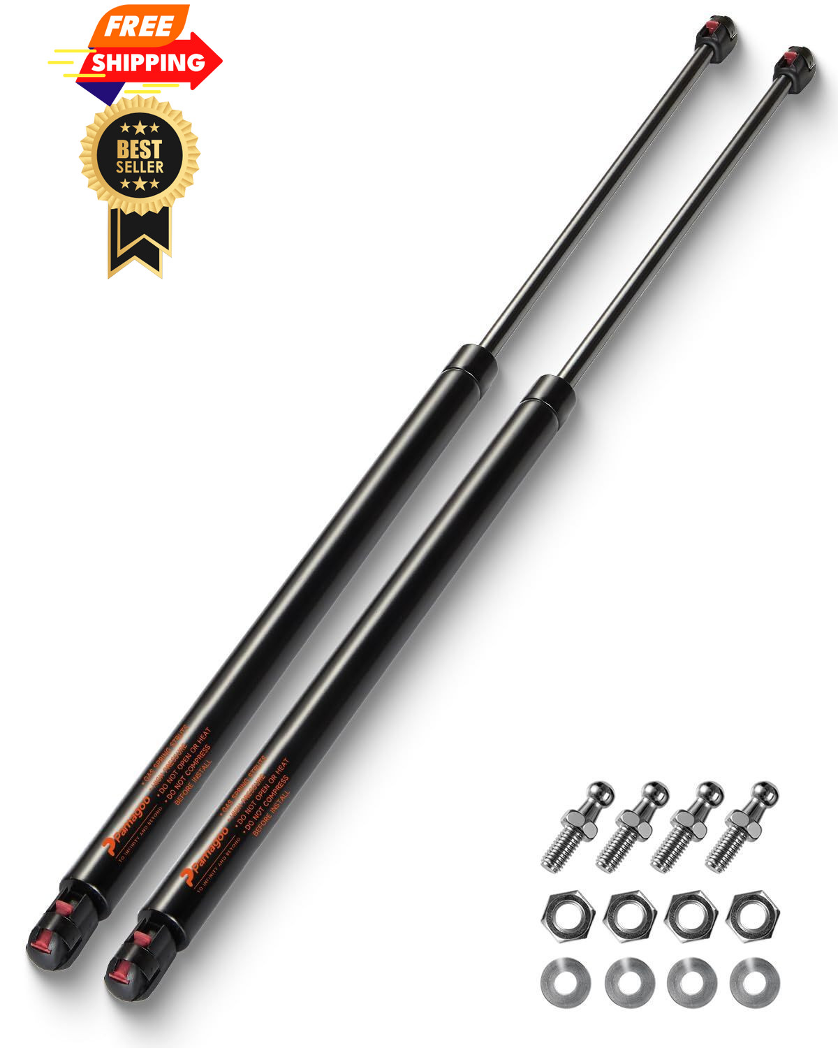 PAMAGOO St270edi2-45 27 Inch Gas Struts 45 Lbs,2pcs 27 inch, black