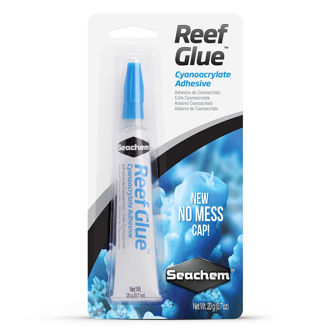 Seachem Reef Glue Cyanoacrylate Adhesive Gel For Gluing Coral Frags 20g/0.7 Oz.