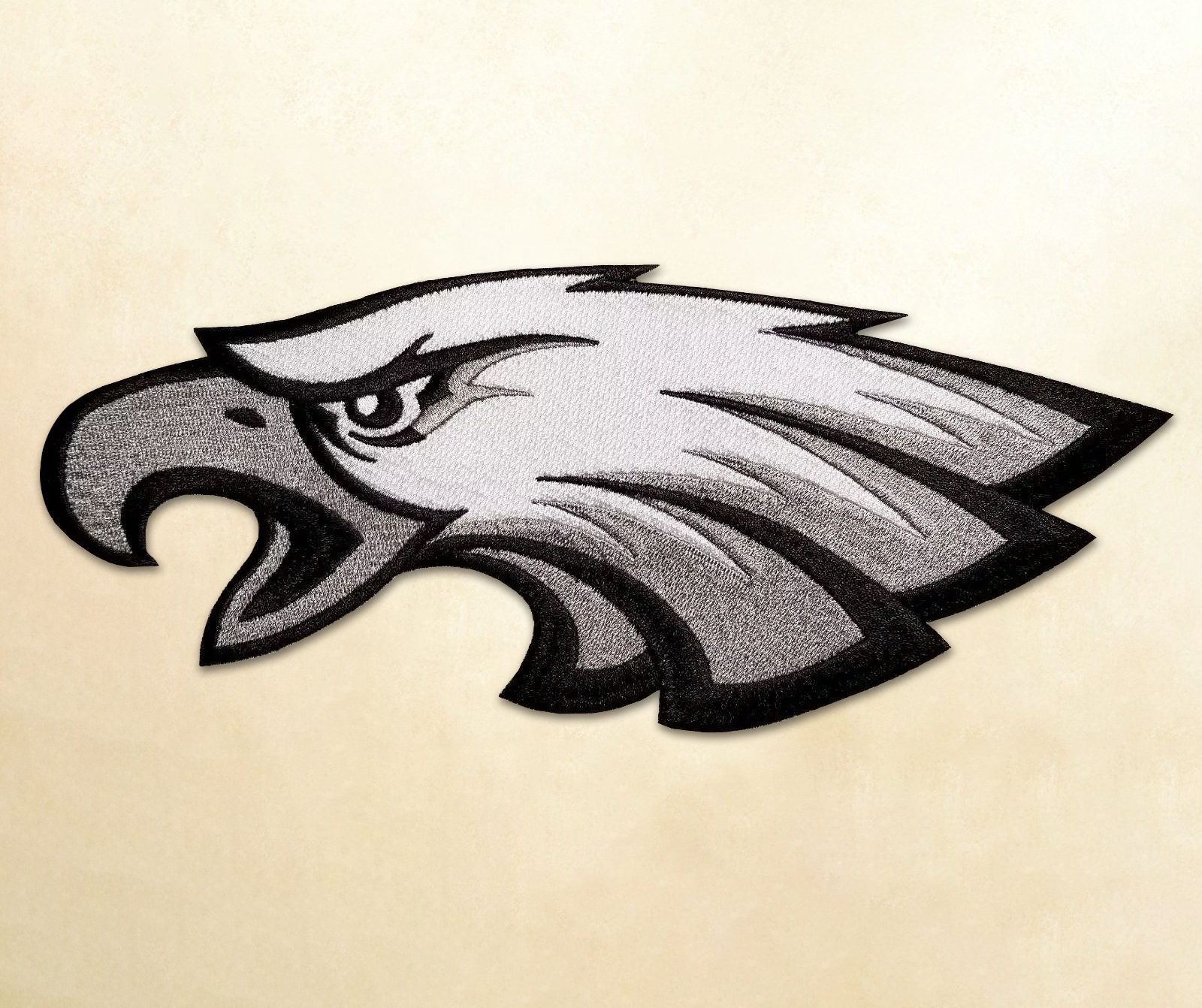 Philadelphia Eagles Large 10" Embroidered Iron-On Jacket Patch - Free Shipping!