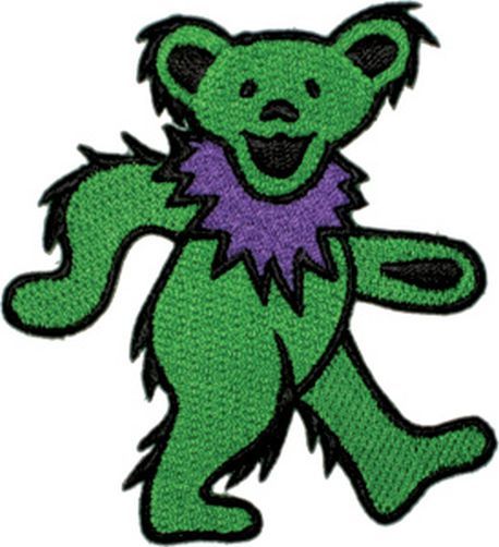 GRATEFUL DEAD - GREEN BEAR - EMBROIDERED PATCH - BRAND NEW - MUSIC BAND 1203