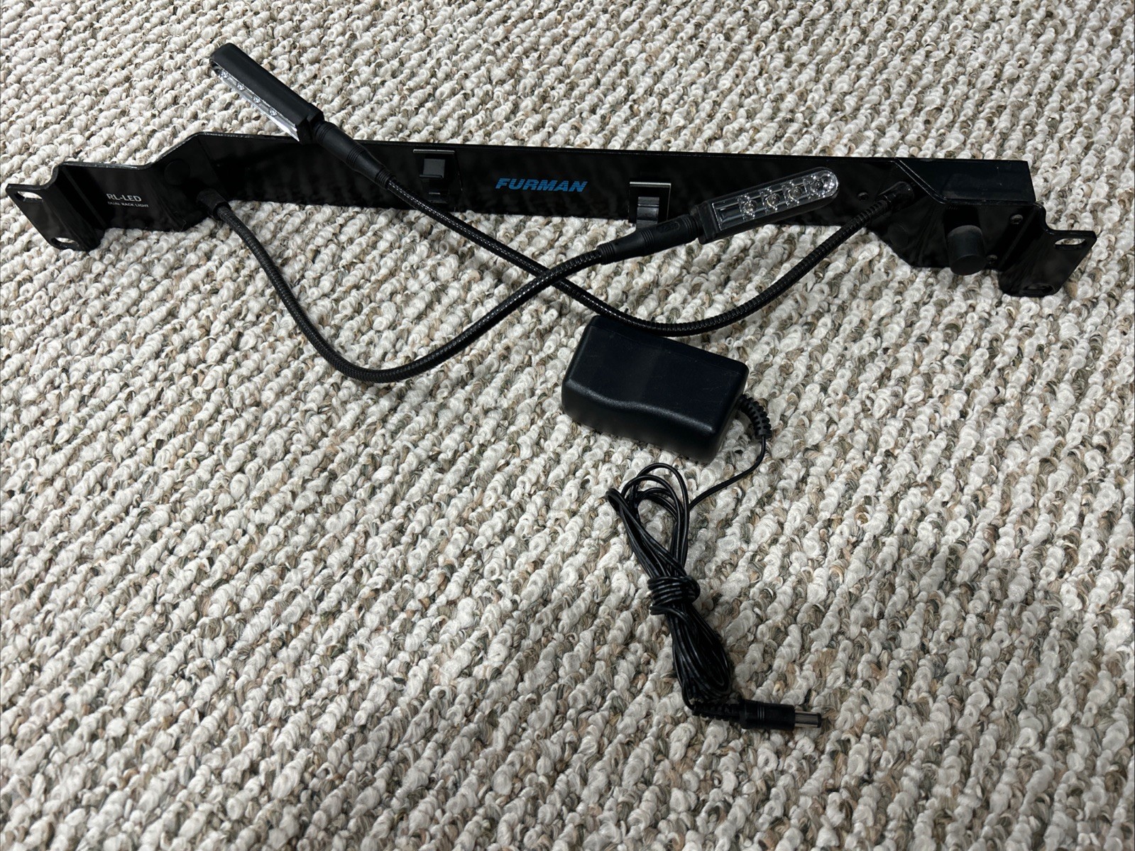FURMAN RL-LED 19” 1U RACKMOUNT GOOSENECK DUAL DJ LED LIGHT & AC ADAPTER