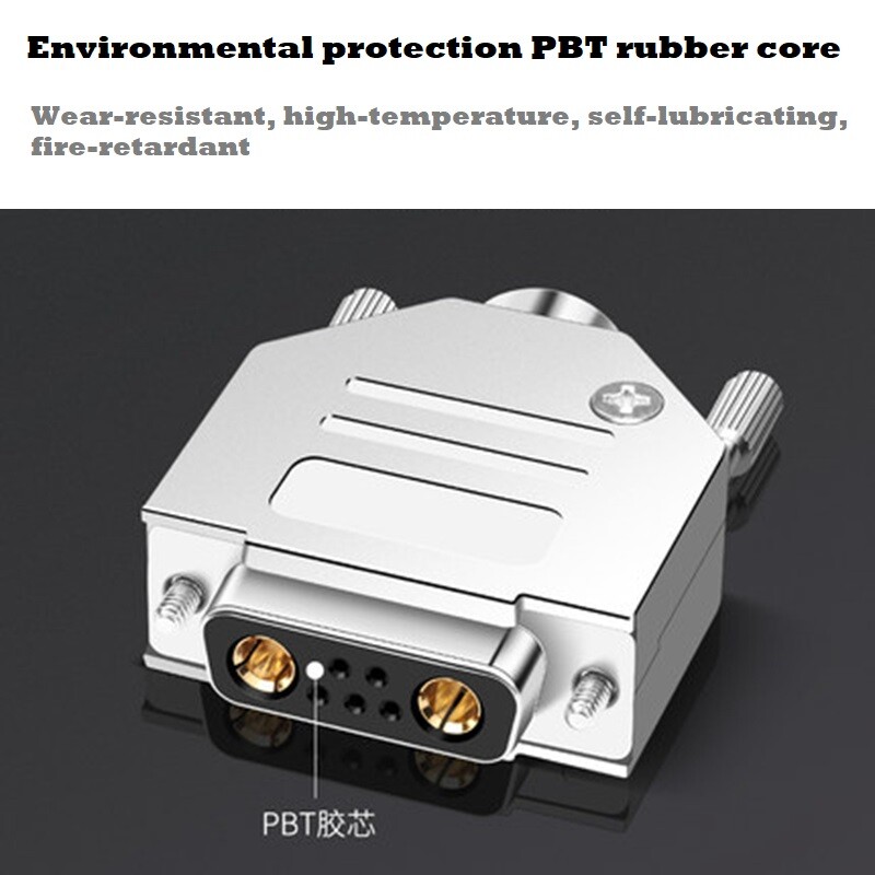 Industrial DB7W2 plug high current 7/2core butt joint 5+2connector DB9 interface
