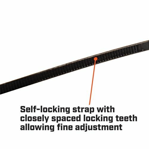 Crescent 200 x 4.6mm Black Cable Ties - 100 Pack