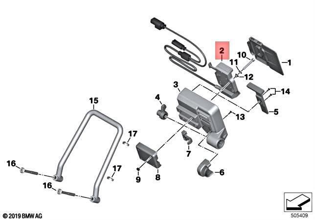 BMW Mount Cradle Without Sound Mode F750 F850 S1000 R1200 R1250 K1600 GT GTL