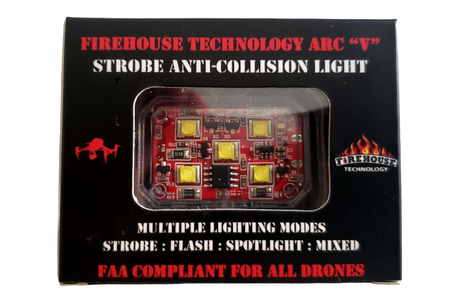 FIREHOUSE TECHNOILOGY ARC "V" PRO RED DRONE STROBE LIGHT DJI AUTEL SKYDIO