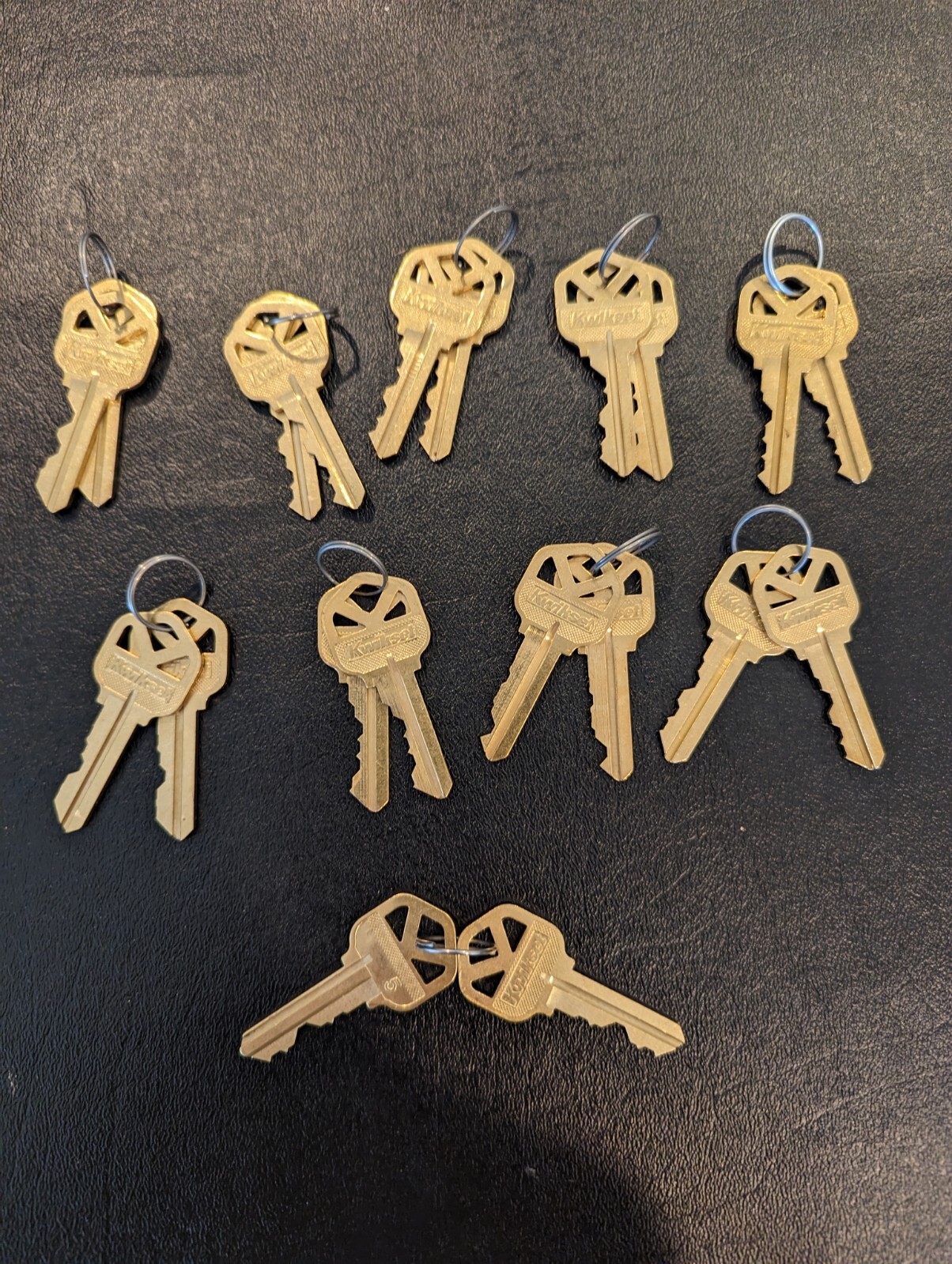 KWIKSET ORIGINAL FACTORY PRECUT KEYS 10 SETS OF 2 ( 20 TOTAL KEYS ) KW1 5-PIN