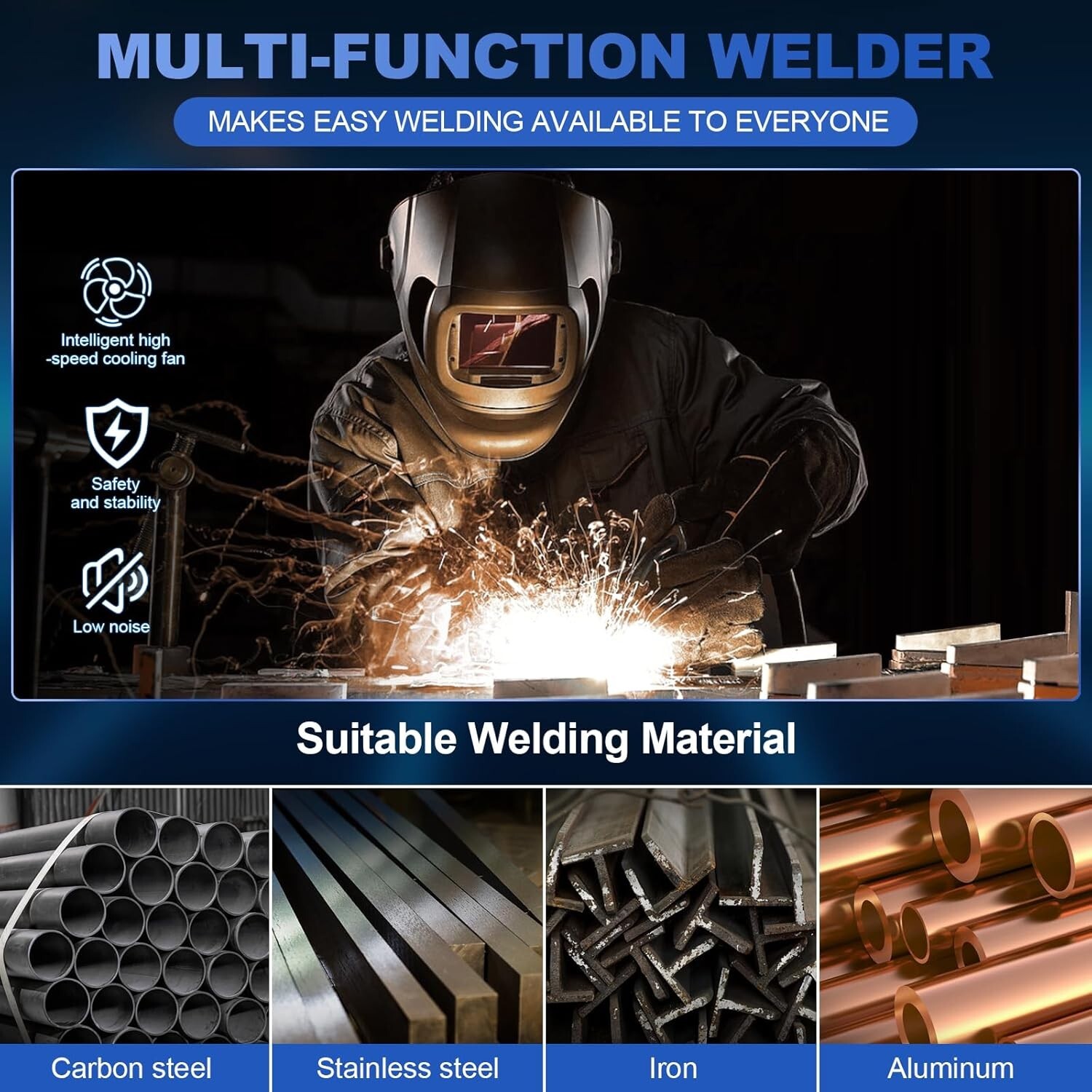 FLARING MIG Welder,215amp 6 IN 1 Welder Machine 120V/240V