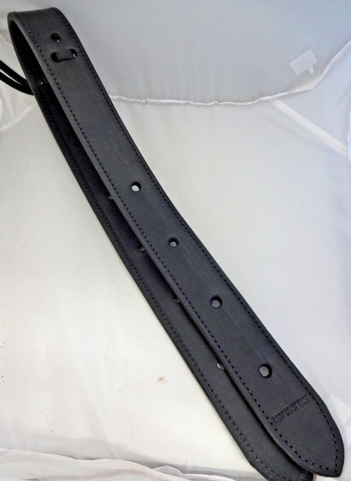 Black Latigo Leather Heavy Duty Western Saddle Off Billet Cinch 1 3/4" Stitched
