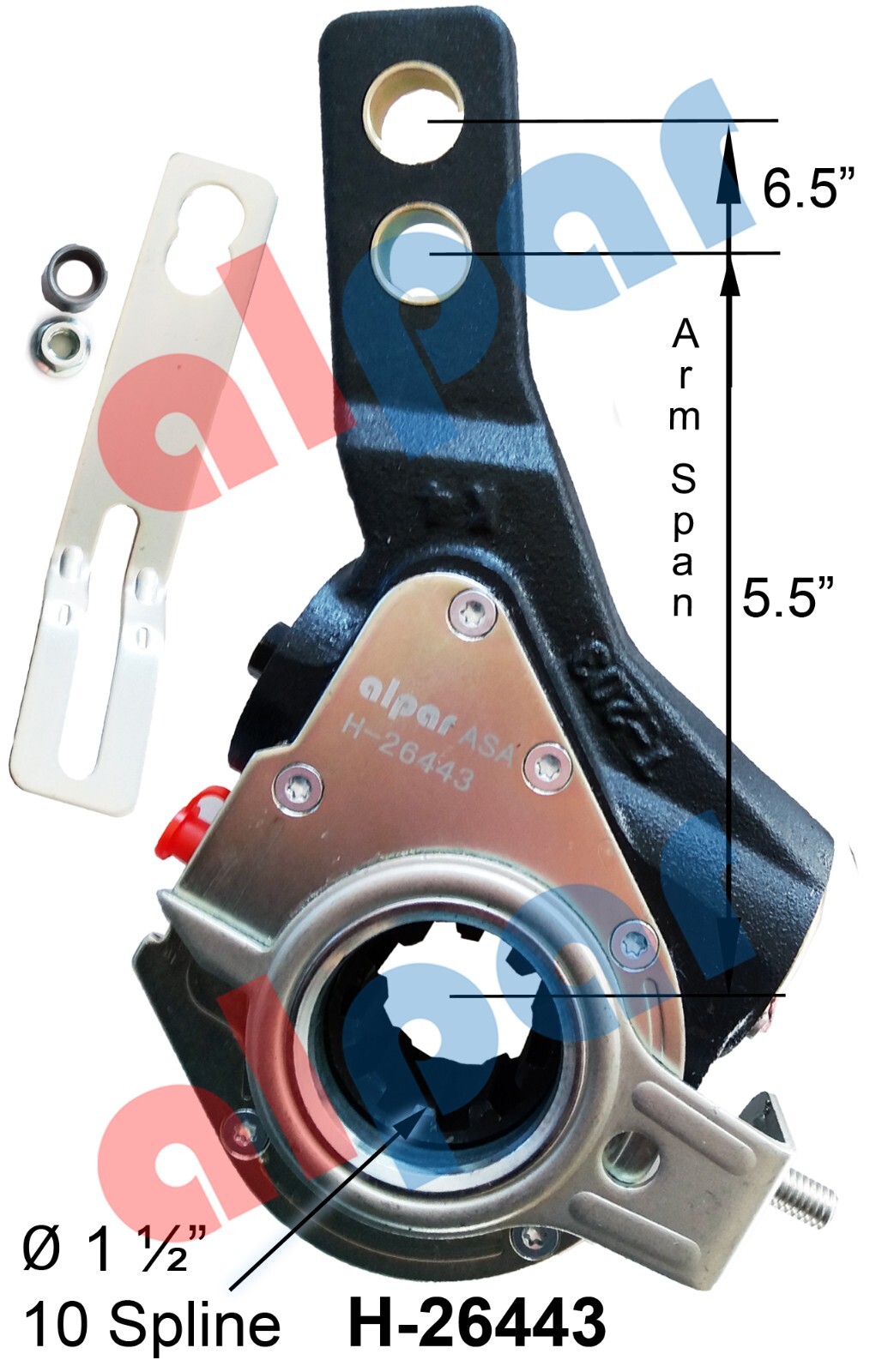 10 spline 5.5”-6.5” Haldex type Automatic Slack Adjuster Ref 40010143, 133.1031