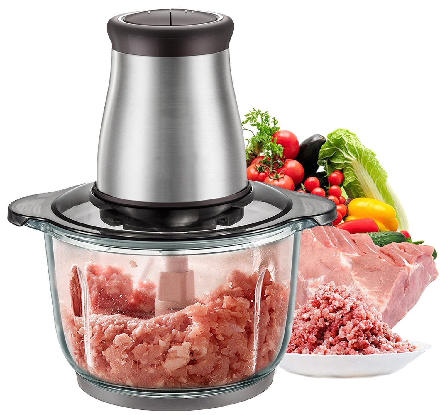 Electric Food Processor & Vegetable Chopper, High Capacity Blender Grinder NEW
