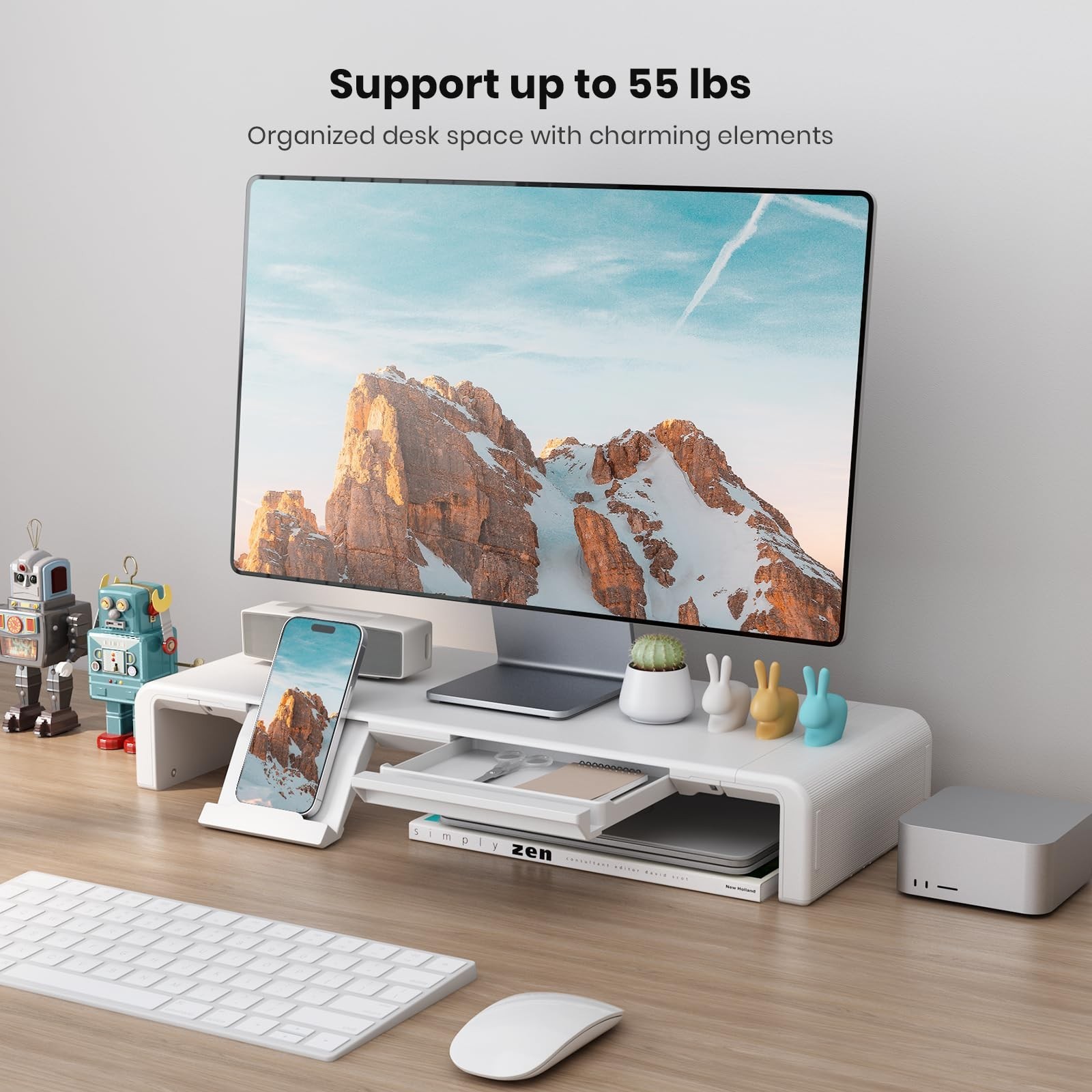 Monitor Stand Riser, Klearlook Foldable, Height Adjustable Computer Stand, De...