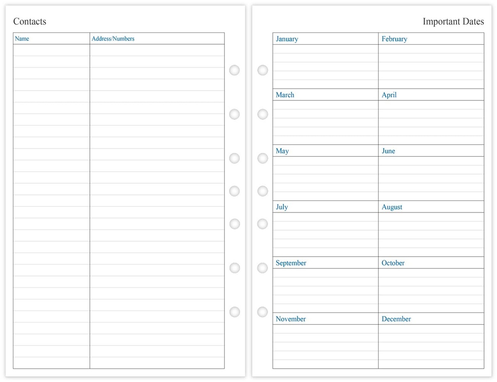 newestor 2026 Weekly Planner Refill for Mini Binder, Week on Two Pages, 5.5"x...
