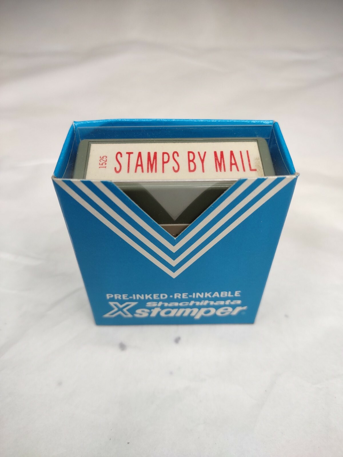 Vintage Xstamper "STAMPS BY MAIL" Red Ink Stock No. 1525