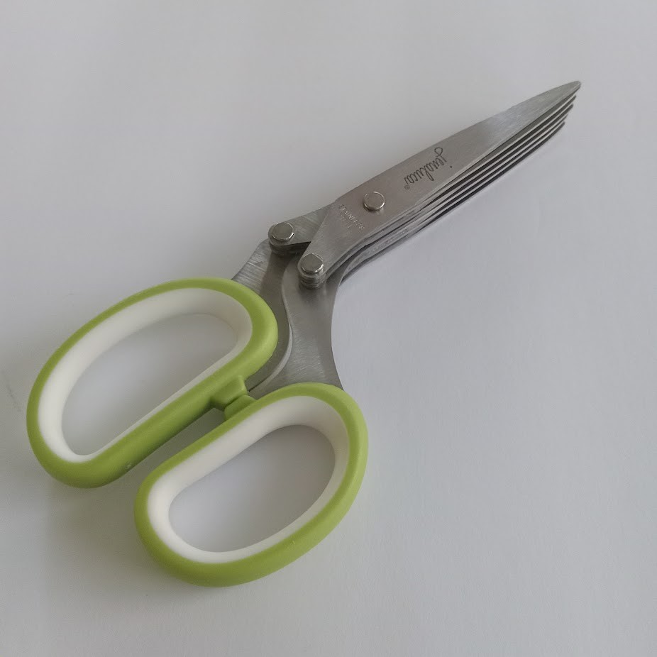 Jenaluca High Quality Herb Scissors Stainless Steel Sharp Green with Cover