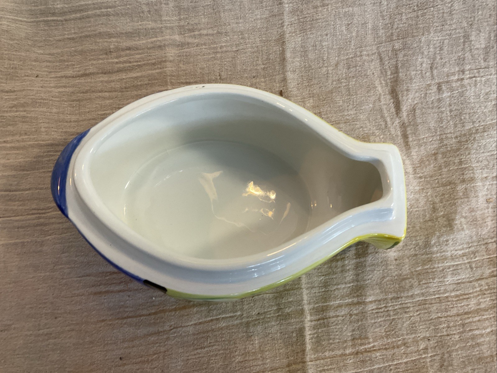 Fish Shaped Studio Nova Trinket Box. Bright & Colorful. Ceramic. Bathroom.