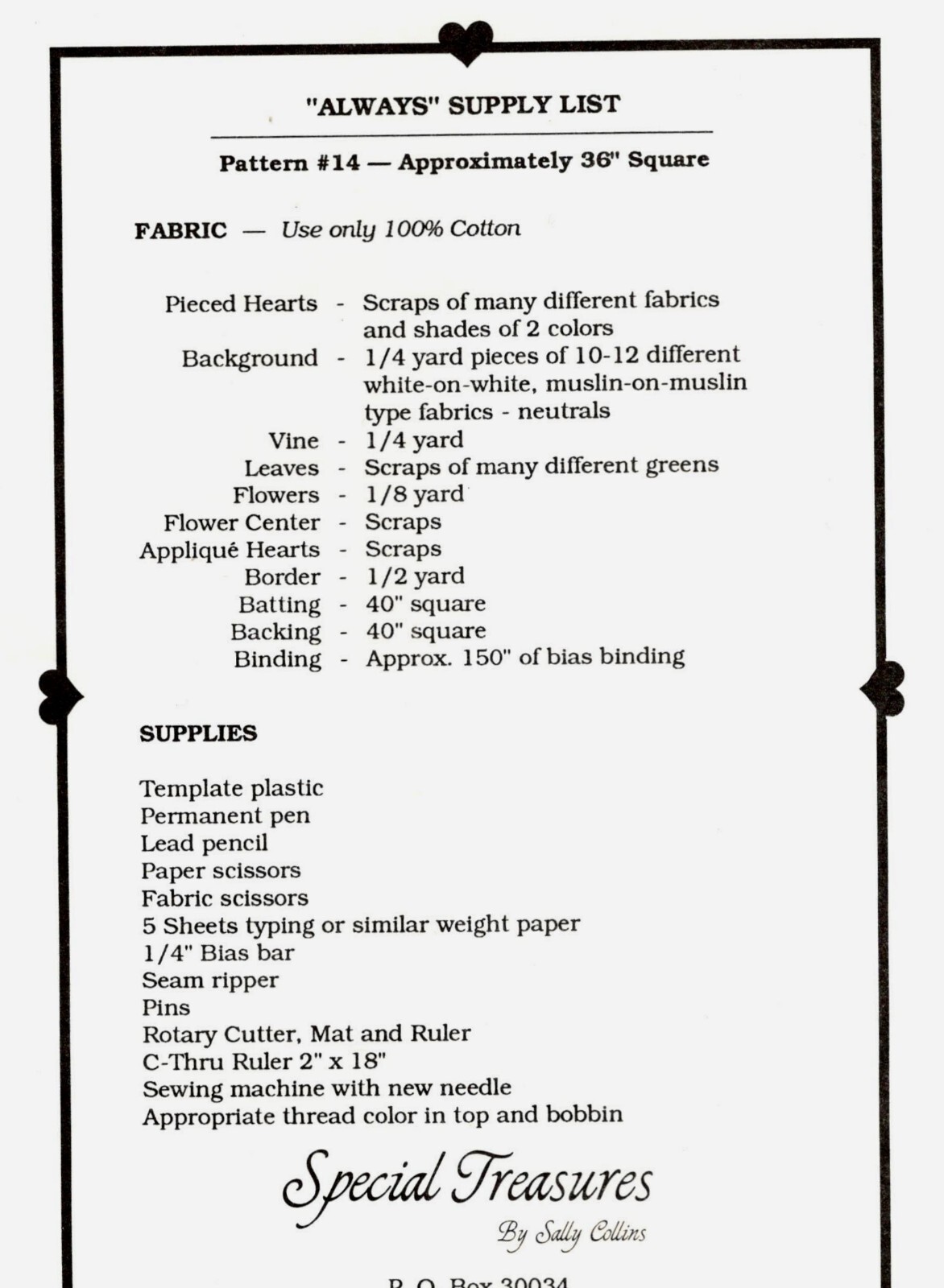 Always Quilt Pattern by Special Treasures 14