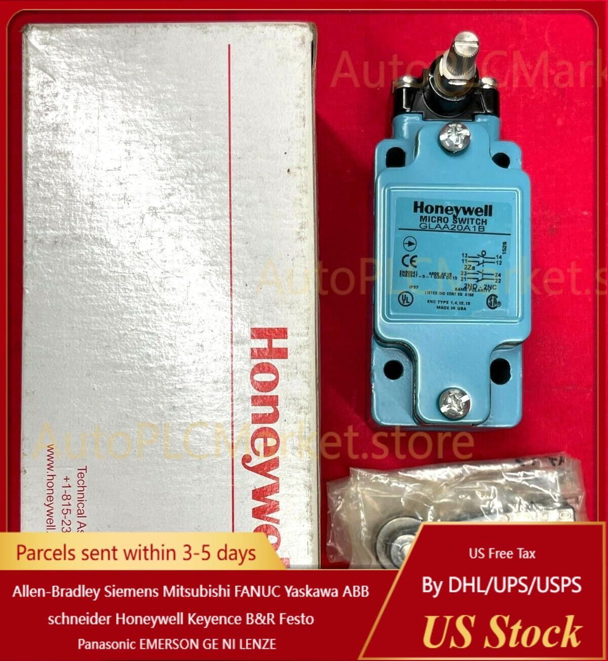 HONEYWELL MICRO SWITCH, GLAA20A1B, 600A, 15VAC, 2NO & 2NC SAME POLARITY