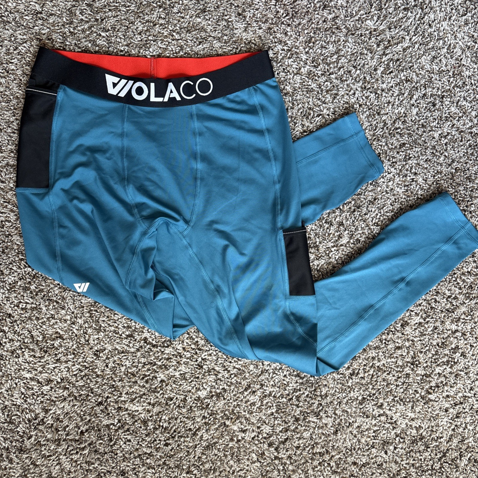Wolaco Men's Fulton Compression Pants Athletic Running, Size XXL NWOT Pockets