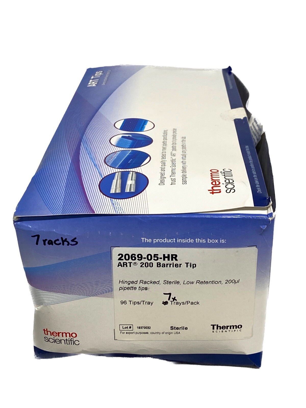 (672) THERMO ART 200uL Barrier Low Retention Pipette Tips 7x96/Rack 2069-05-HR