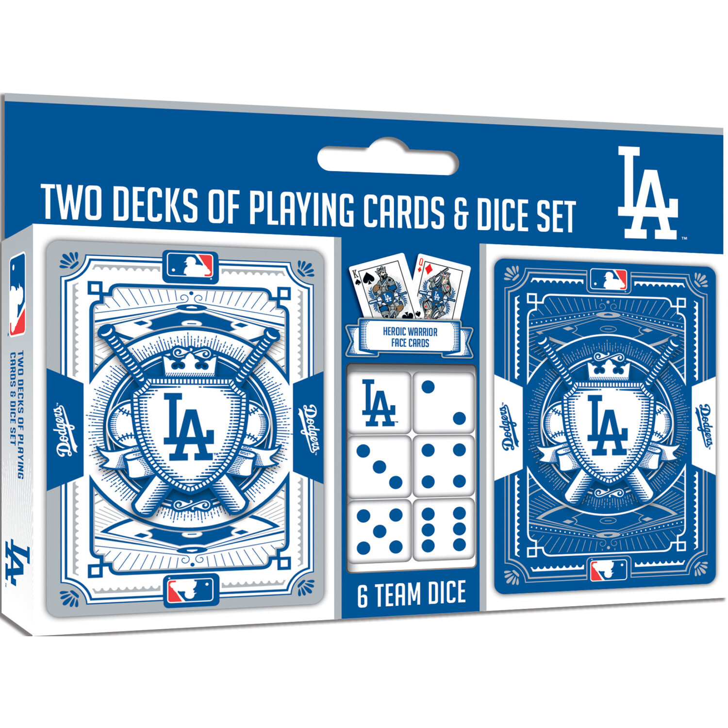 MasterPieces - Los Angeles Dodgers - MLB 2-Pack Playing Cards & Dice Set