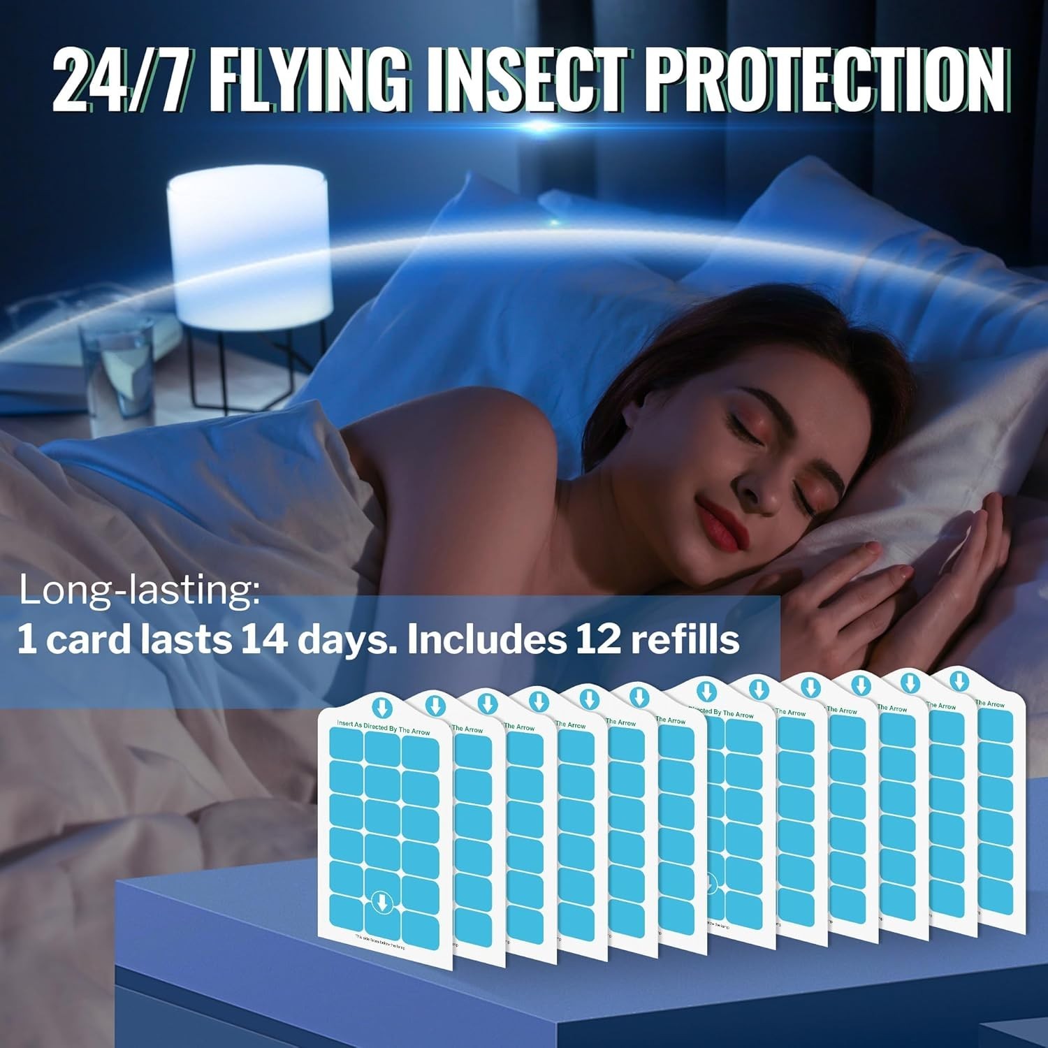 Maximize Insect Control with 12 Pack VEYOFLY Trap Refills - Dual-Sided Adhesive