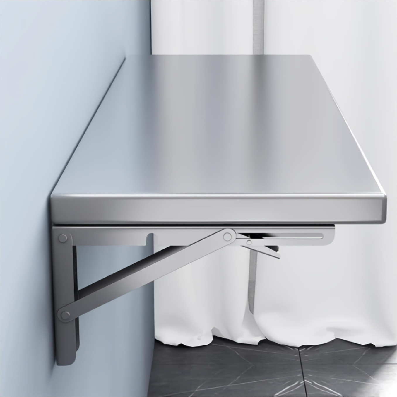 Wall Mounted Folding Table 20"x10" - 1 Pack Or 2 Pack | Space Saving Drop Leaf