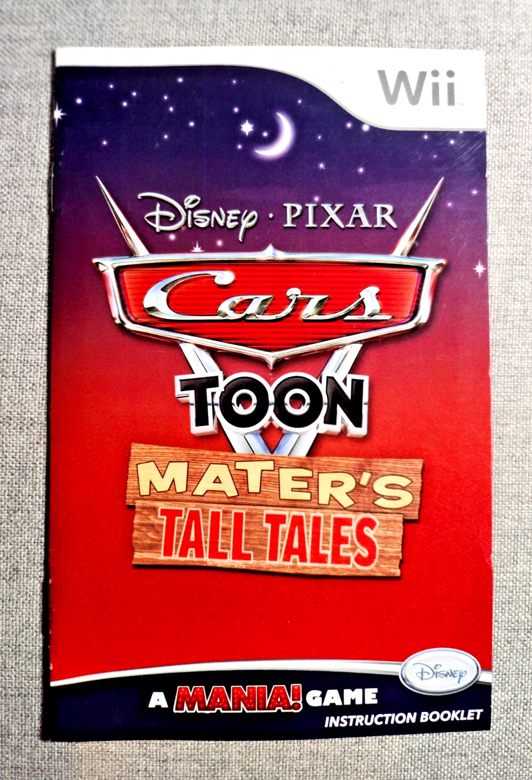 Cars Toon Mater's Tall Tales Instruction Manual Only - Nintendo Wii