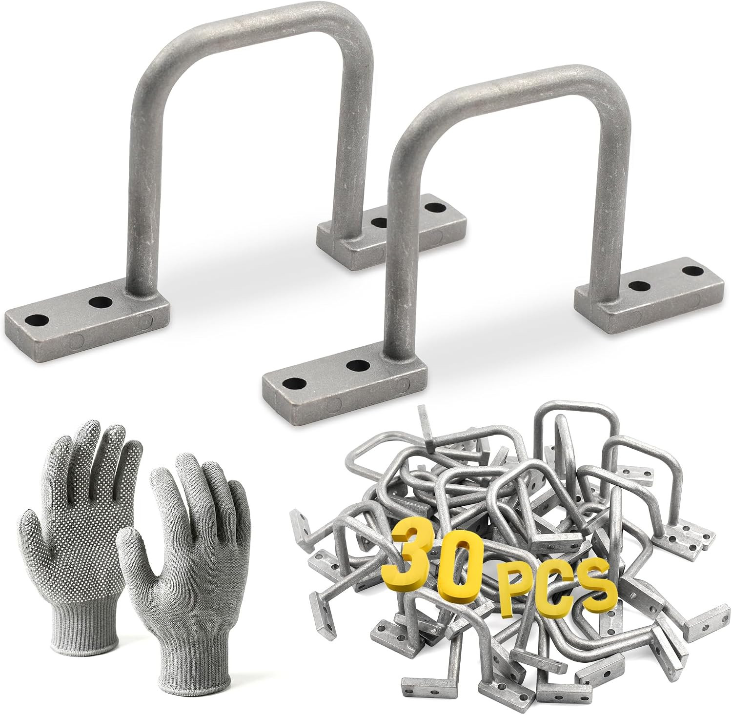 30 Pcs Cable Management D Ring - 2 Inch D Ring Aluminum Cable Distribution Ring