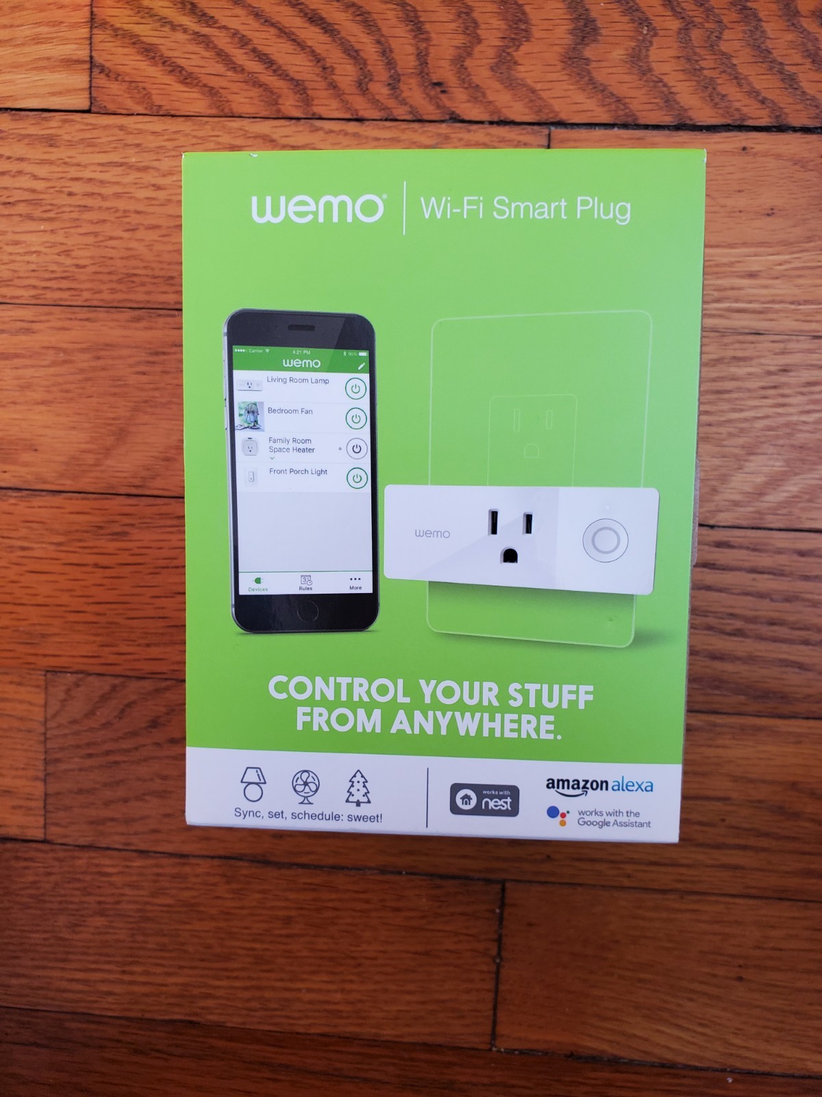 WeMo WiFi Enabled Mini Smart Plug - White (F7C063) Works with Nest Alexa Google