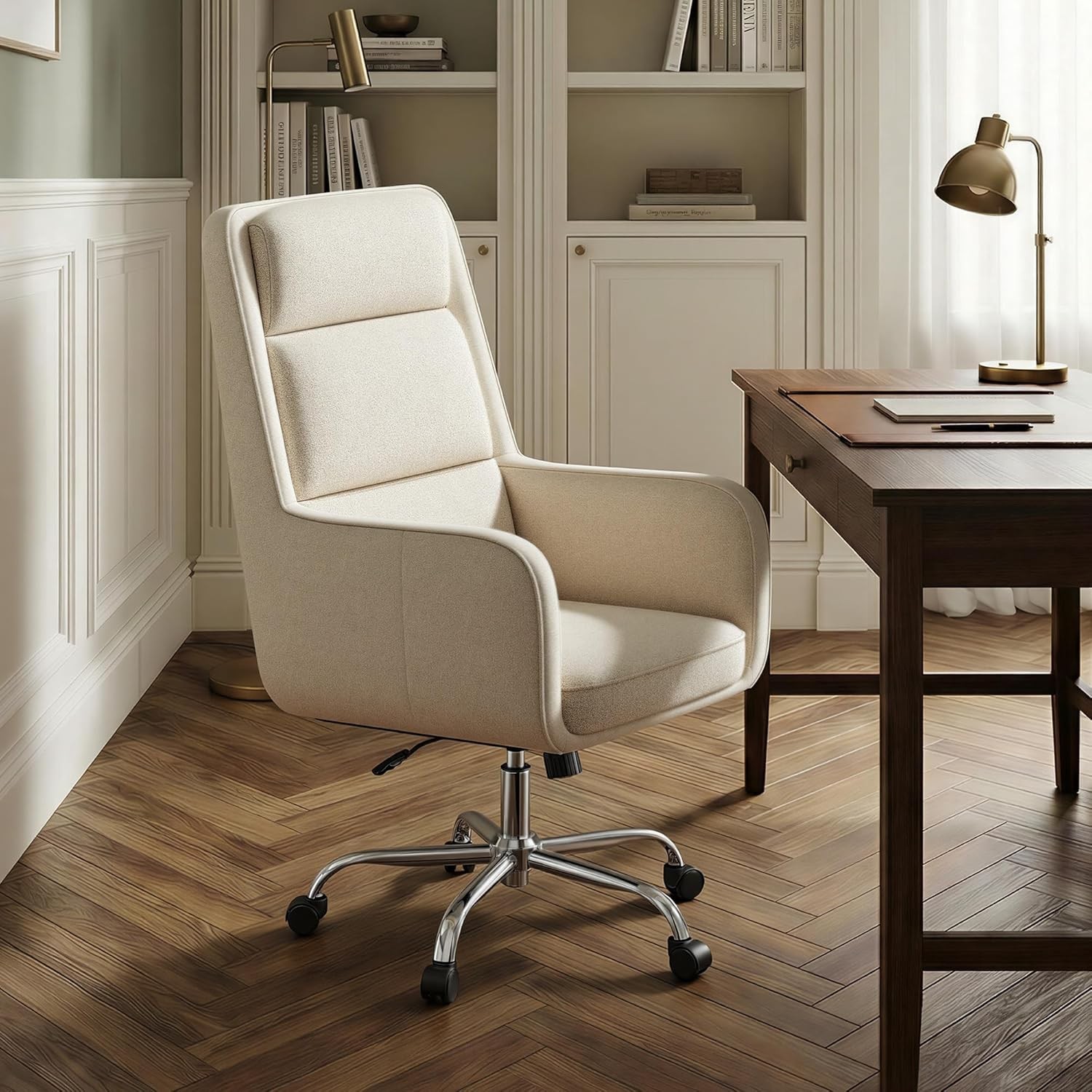 Cocoon Modern Executive High Back Home Office Chair, Upholstered Desk Chair with