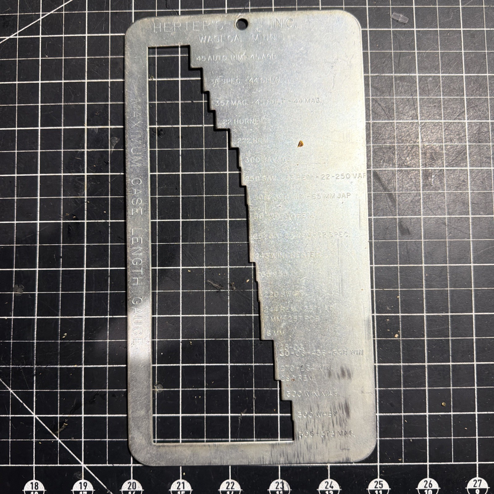 VTG collectible Herter's Case Length Gauge