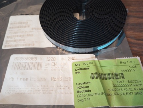 Lot of 498: Diodes Inc. B240-13-F