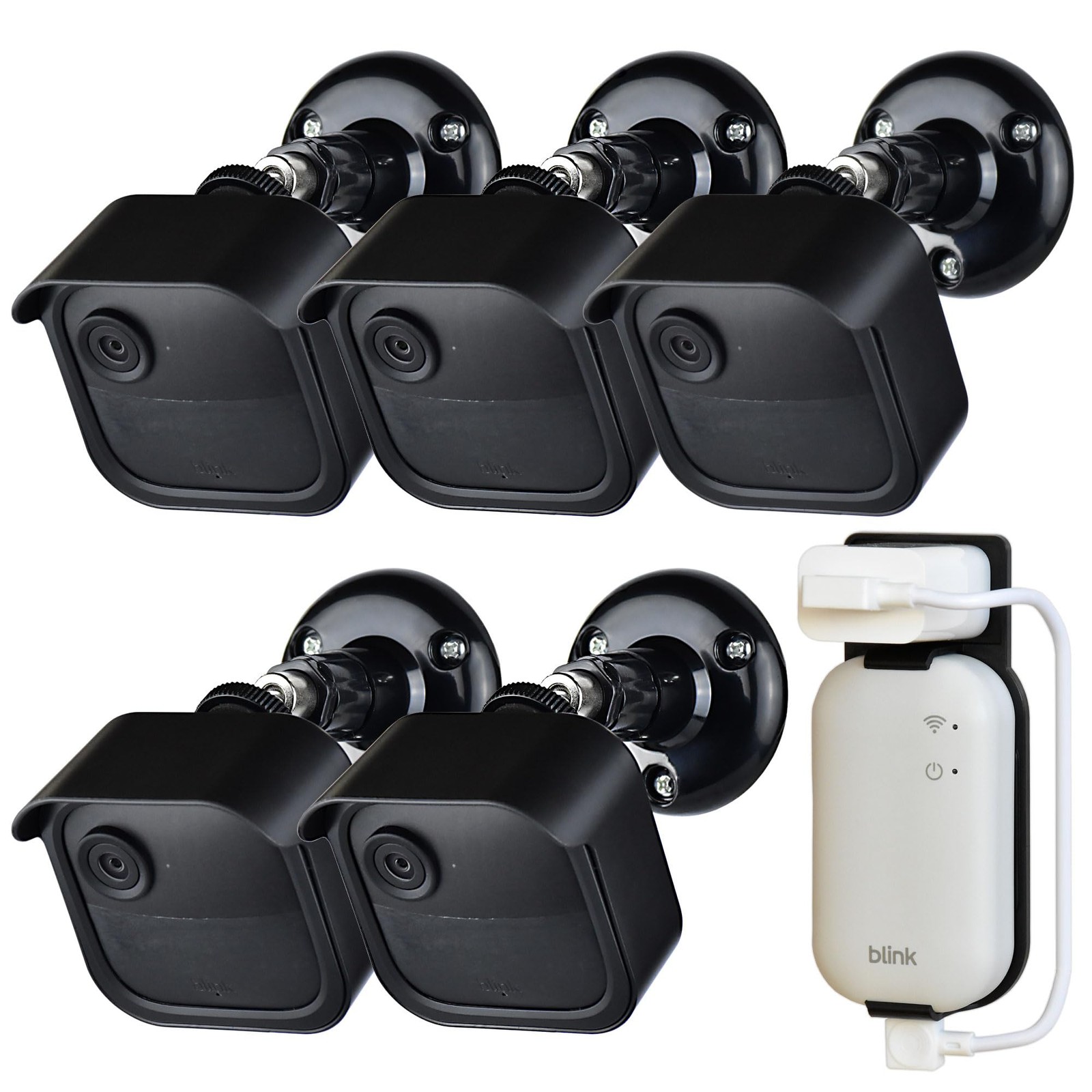 5PACK Blink Outdoor Mount Bracket with Sync Module Core/XR Outlet Mount for B...